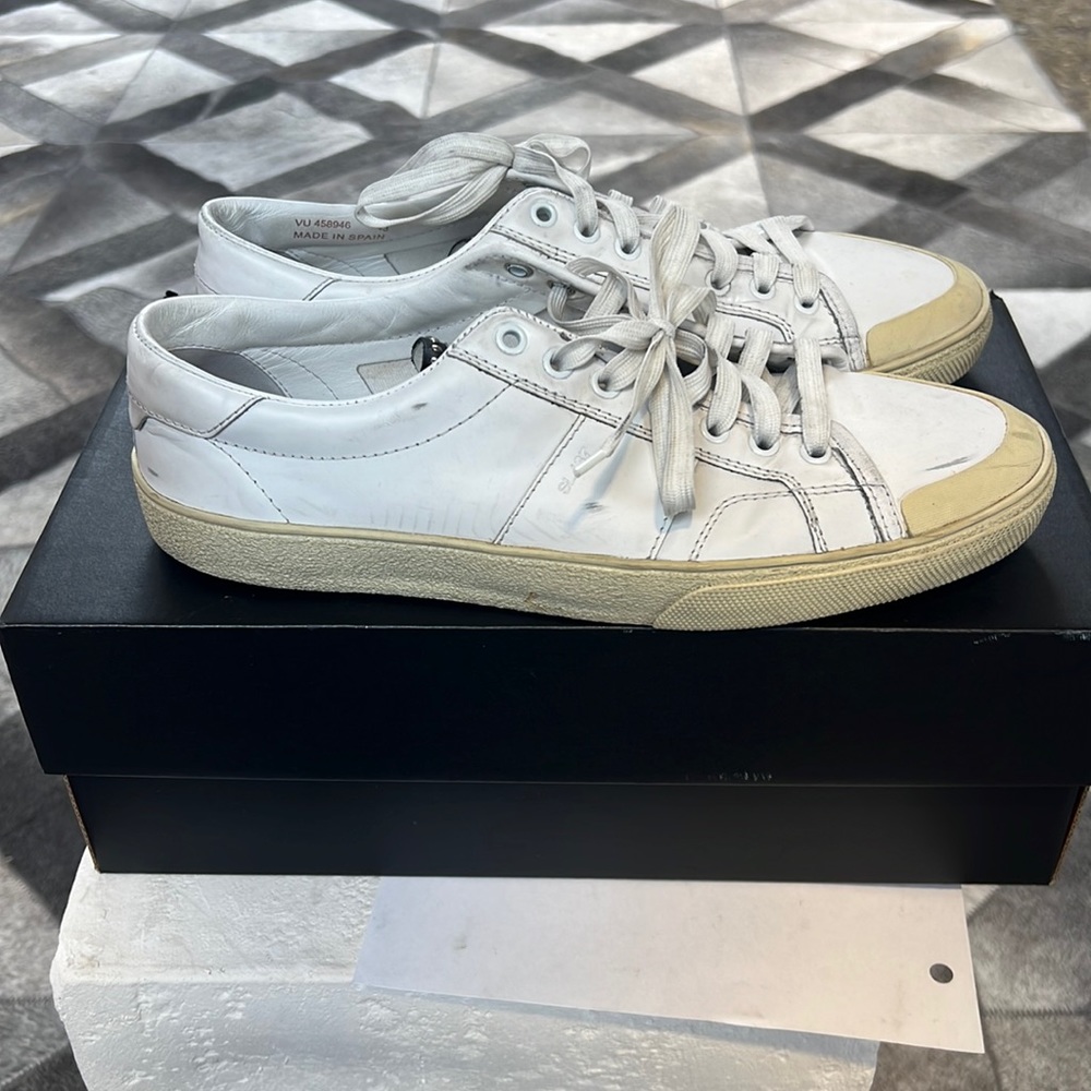 Saint Laurent distressed sneaker